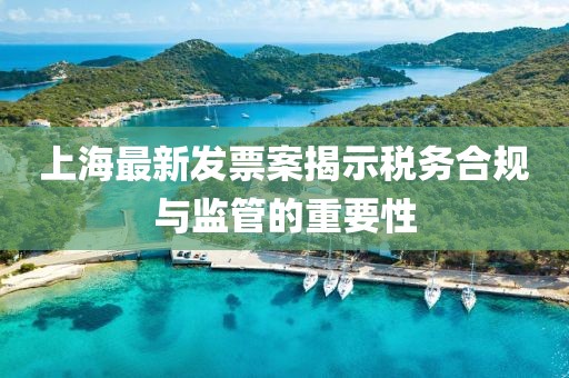 上海最新发票案揭示税务合规与监管的重要性