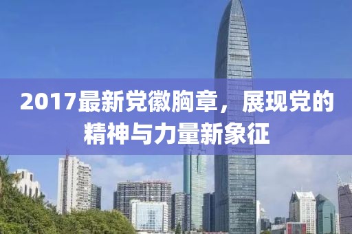 2017最新党徽胸章，展现党的精神与力量新象征