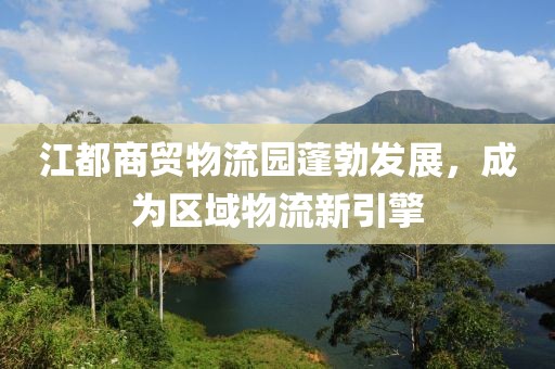 江都商贸物流园蓬勃发展，成为区域物流新引擎