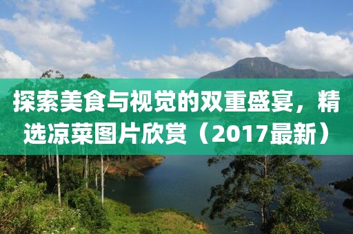 探索美食与视觉的双重盛宴，精选凉菜图片欣赏（2017最新）