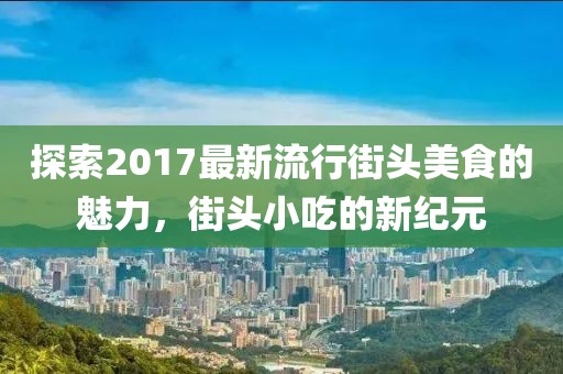 探索2017最新流行街头美食的魅力，街头小吃的新纪元