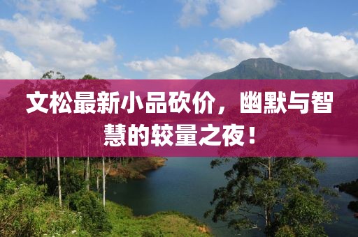 文松最新小品砍价，幽默与智慧的较量之夜！