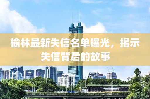 榆林最新失信名单曝光，揭示失信背后的故事