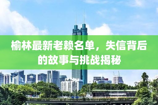 榆林最新老赖名单，失信背后的故事与挑战揭秘