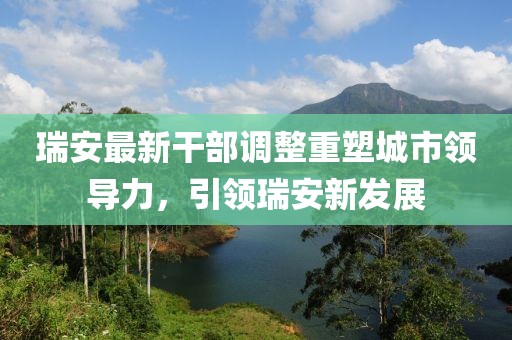 瑞安最新干部调整重塑城市领导力，引领瑞安新发展