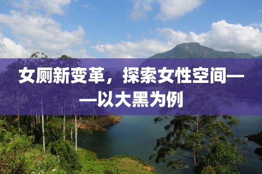 女厕新变革，探索女性空间——以大黑为例