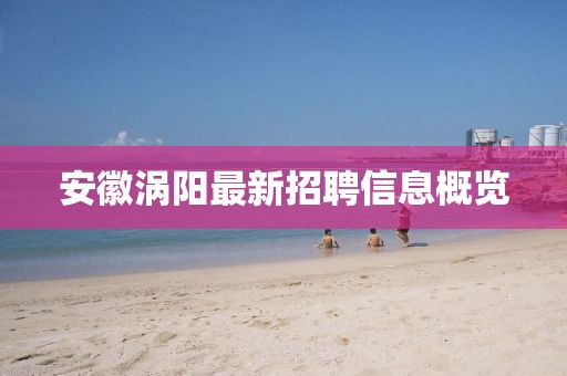 安徽涡阳最新招聘信息概览