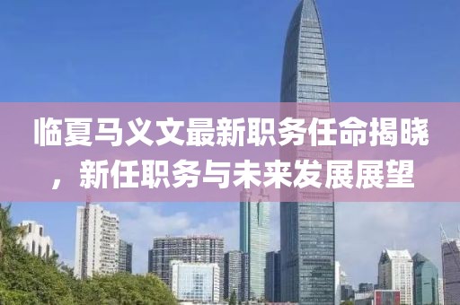 临夏马义文最新职务任命揭晓，新任职务与未来发展展望