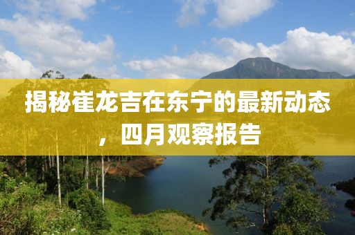 揭秘崔龙吉在东宁的最新动态，四月观察报告