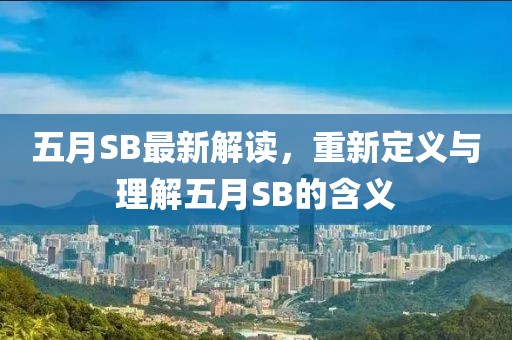 五月SB最新解读，重新定义与理解五月SB的含义