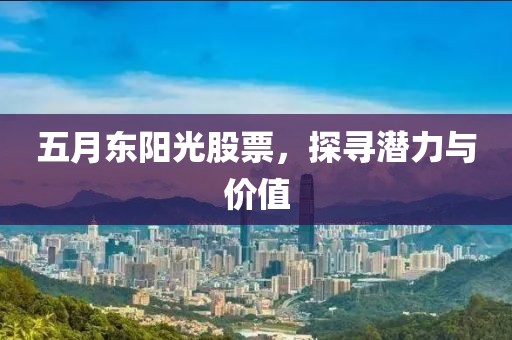 五月东阳光股票，探寻潜力与价值