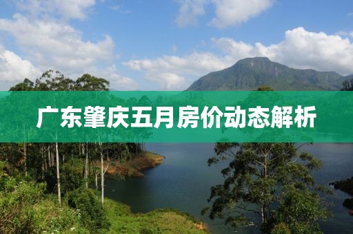 广东肇庆五月房价动态解析