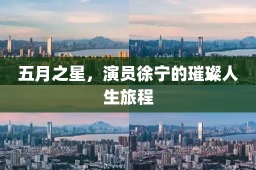 五月之星，演员徐宁的璀璨人生旅程