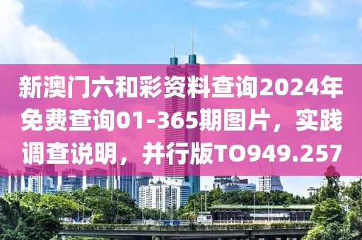新澳门六和彩资料查询2024年免费查询01-365期图片，实践调查说明，并行版TO949.257