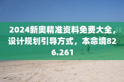 2024新奥精准资料免费大全，设计规划引导方式，本命境826.261