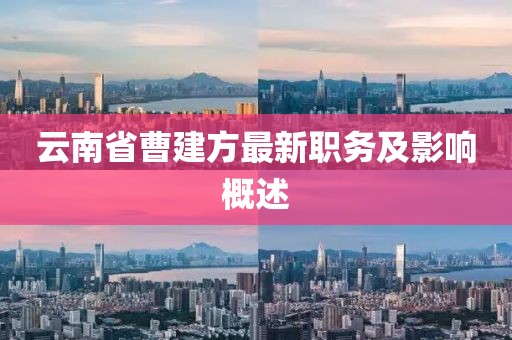 云南省曹建方最新职务及影响概述