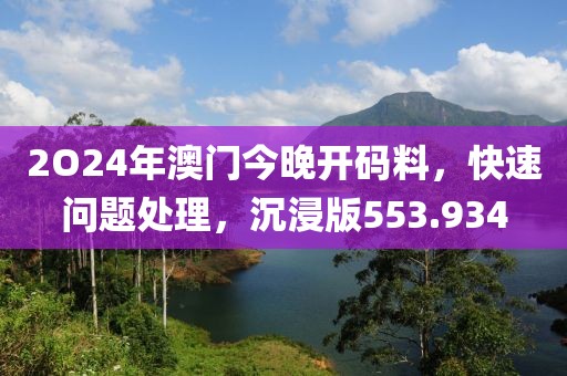 2O24年澳门今晚开码料，快速问题处理，沉浸版553.934