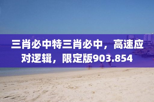 三肖必中特三肖必中，高速应对逻辑，限定版903.854