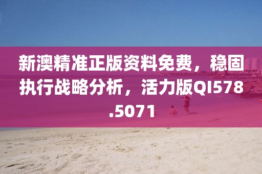 新澳精准正版资料免费，稳固执行战略分析，活力版QI578.5071