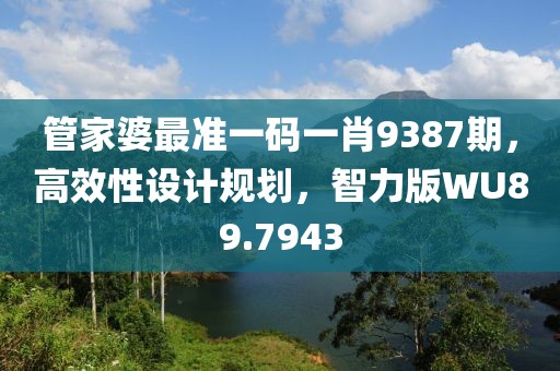 管家婆最准一码一肖9387期，高效性设计规划，智力版WU89.7943