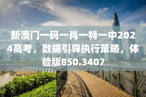 新澳门一码一肖一特一中2024高考，数据引导执行策略，体验版850.3407