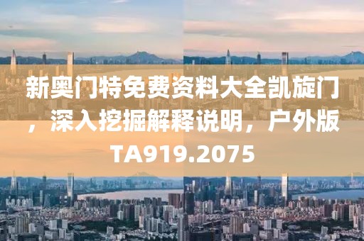 新奥门特免费资料大全凯旋门，深入挖掘解释说明，户外版TA919.2075