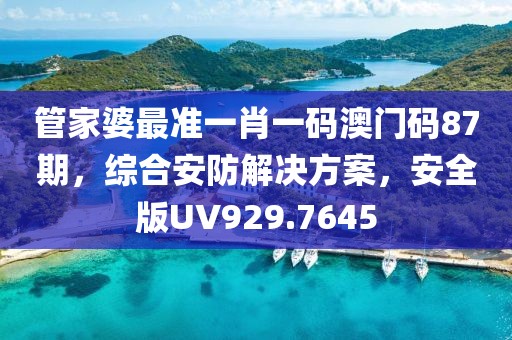 管家婆最准一肖一码澳门码87期，综合安防解决方案，安全版UV929.7645