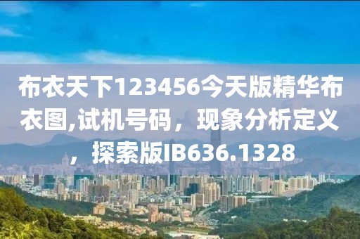 布衣天下123456今天版精华布衣图,试机号码，现象分析定义，探索版IB636.1328