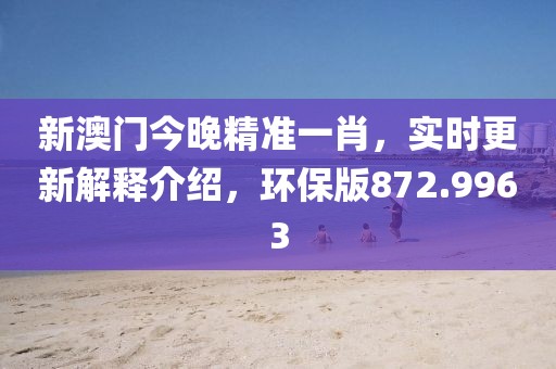 新澳门今晚精准一肖，实时更新解释介绍，环保版872.9963