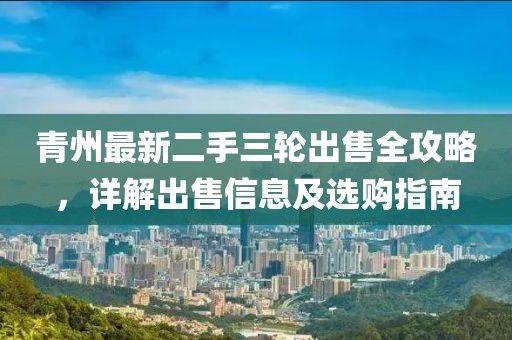 青州最新二手三轮出售全攻略，详解出售信息及选购指南