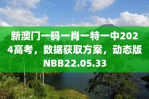 新澳门一码一肖一特一中2024高考，数据获取方案，动态版NBB22.05.33