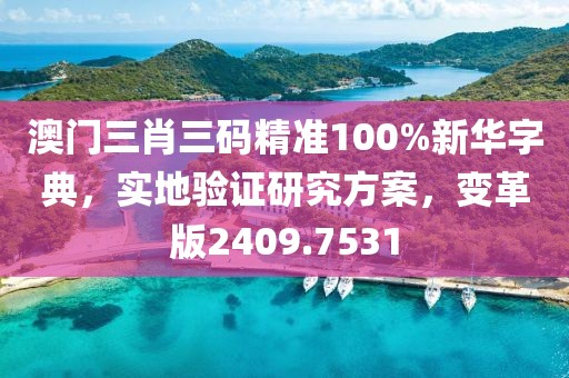 澳门三肖三码精准100%新华字典，实地验证研究方案，变革版2409.7531