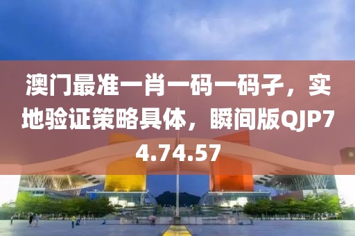 澳门最准一肖一码一码孑，实地验证策略具体，瞬间版QJP74.74.57