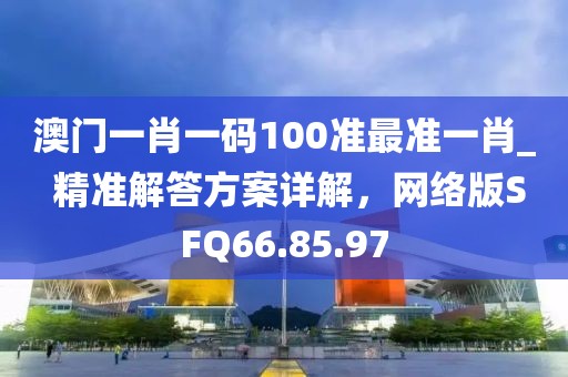 澳门一肖一码100准最准一肖_ 精准解答方案详解，网络版SFQ66.85.97