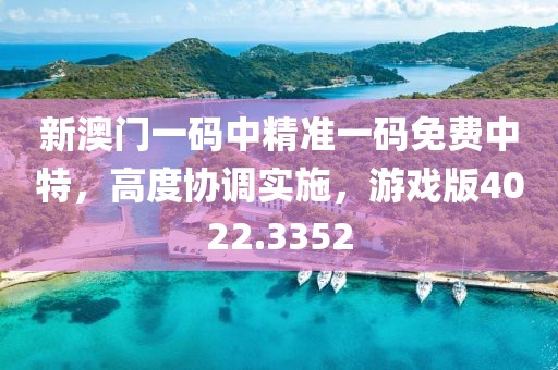 新澳门一码中精准一码免费中特，高度协调实施，游戏版4022.3352