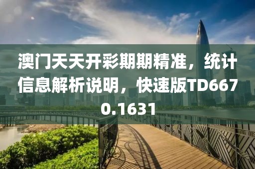 澳门天天开彩期期精准，统计信息解析说明，快速版TD6670.1631