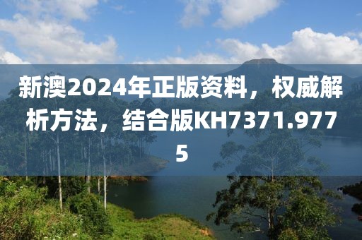 新澳2024年正版资料，权威解析方法，结合版KH7371.9775