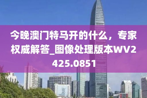 今晚澳门特马开的什么，专家权威解答_图像处理版本WV2425.0851
