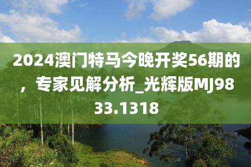2024澳门特马今晚开奖56期的，专家见解分析_光辉版MJ9833.1318