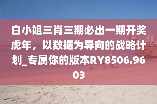 白小姐三肖三期必出一期开奖虎年，以数据为导向的战略计划_专属你的版本RY8506.9603