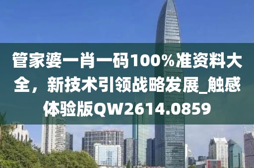 管家婆一肖一码100%准资料大全，新技术引领战略发展_触感体验版QW2614.0859