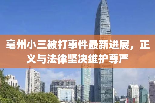亳州小三被打事件最新进展，正义与法律坚决维护尊严