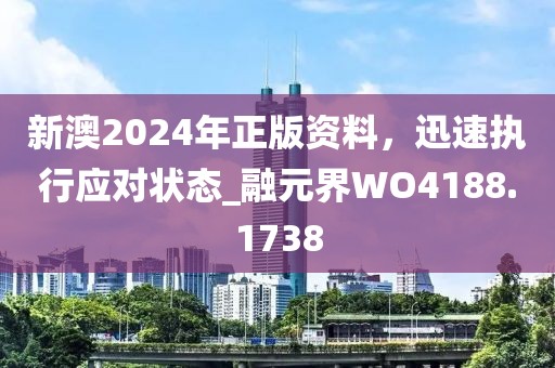 新澳2024年正版资料，迅速执行应对状态_融元界WO4188.1738
