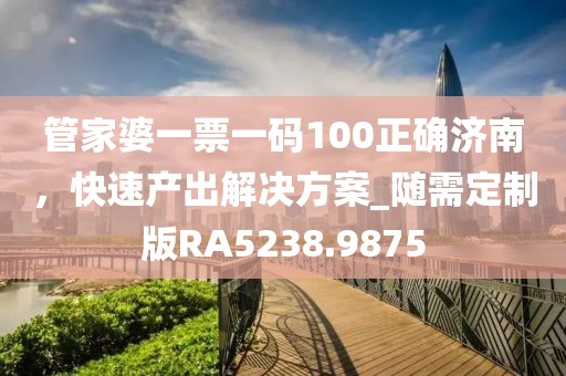 管家婆一票一码100正确济南，快速产出解决方案_随需定制版RA5238.9875