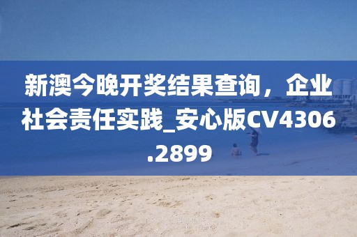 新澳今晚开奖结果查询，企业社会责任实践_安心版CV4306.2899