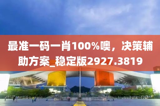 最准一码一肖100%噢，决策辅助方案_稳定版2927.3819