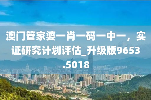 澳门管家婆一肖一码一中一，实证研究计划评估_升级版9653.5018