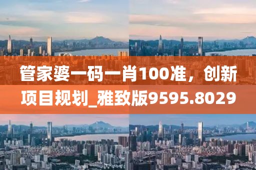管家婆一码一肖100准，创新项目规划_雅致版9595.8029
