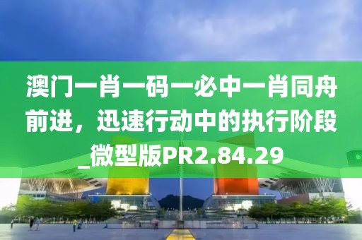 澳门一肖一码一必中一肖同舟前进，迅速行动中的执行阶段_微型版PR2.84.29