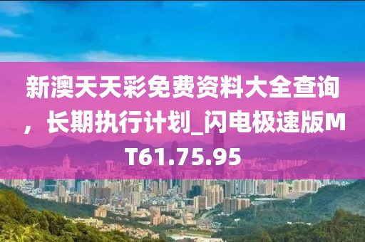 新澳天天彩免费资料大全查询，长期执行计划_闪电极速版MT61.75.95